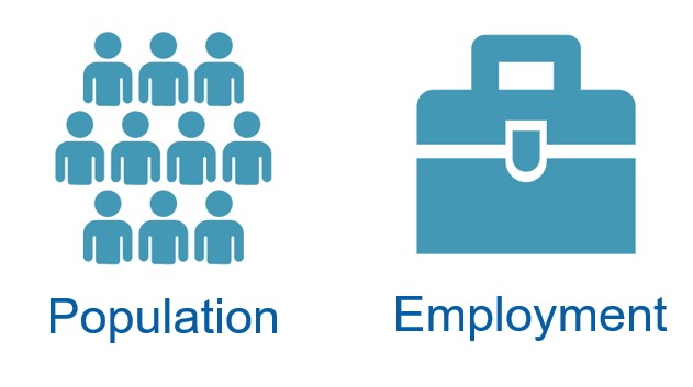 Population and employment icons
